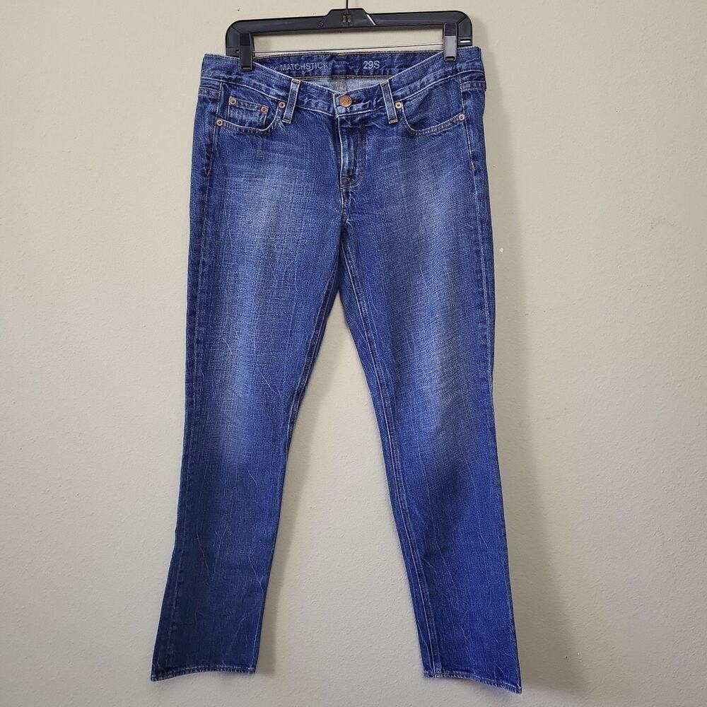 J.Crew Womens Vintage Matchstick‎ Blue Mid Wash Denim Skinny Jeans Size 29